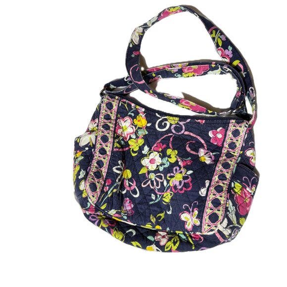 Vera Bradley Crossbody Shoulder Bag/Purse Ribbons and Flowers Pattern - Picture 3 of 6